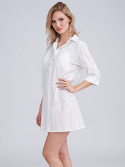 Pia Rossini Albany Beach Shirt in White, view 1, click to see full size