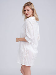 Pia Rossini Albany Beach Shirt in White, view 2, click to see full size