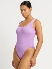 Madison One Piece in Lilac Shimmer, view 3, click to see full size