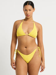 Lurex Sofie Triangle in Limoncello Stripe, view 4, click to see full size