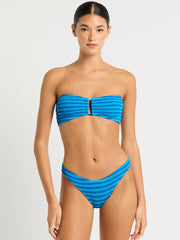 Lurex Sign Brief In Turquoise Stripe, view 4, click to see full size