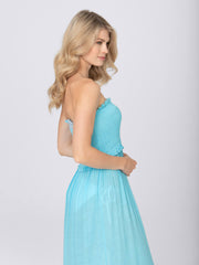 Pia Rossini Cadiz Dress in Pale Turquoise, view 3, click to see full size