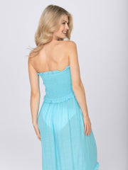 Pia Rossini Cadiz Dress in Pale Turquoise, view 2, click to see full size