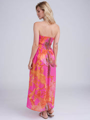 Pia Rossini Carriba Maxi Dress in Pink, view 2, click to see full size