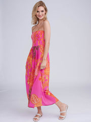 Pia Rossini Carriba Maxi Dress in Pink, view 4, click to see full size