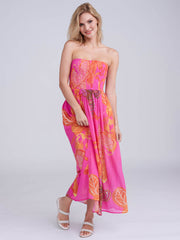 Pia Rossini Carriba Maxi Dress in Pink, view 1, click to see full size