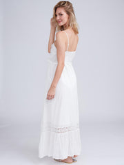 Pia Rossini Emiliana Maxi Dress in White, view 2, click to see full size