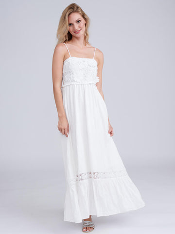 Pia Rossini Emiliana Maxi Dress in White