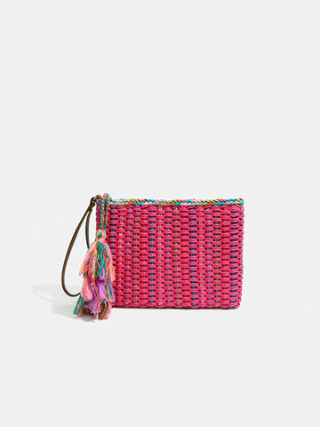 Pia Rossini Fifi Clutch Bag in Hot Pink