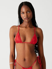 Frankies Bikinis Lumia Top in True Red, view 1, click to see full size