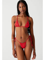 Frankies Bikinis Lumia Top in True Red, view 4, click to see full size