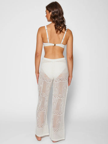 Santorini Crochet Pants In Cream