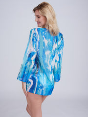 Mauritius Cover Up in Blue, view 2, click to see full size