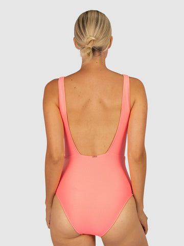 Baku Rococco Longline One Piece in Coral Sea