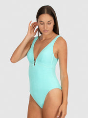 Baku Ibiza Longline One Piece in Mint, view 3, click to see full size