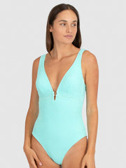 Baku Ibiza Longline One Piece in Mint, view 1, click to see full size