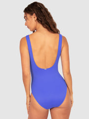 Baku Rococco D/E Square Neck One Piece in Electric, view 2, click to see full size