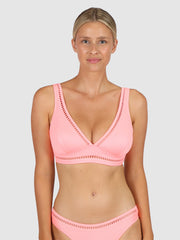 Baku Rococco D/DD Longline Bra in Coral Sea, view 1, click to see full size