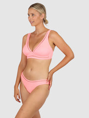 Baku Rococco D/DD Longline Bra in Coral Sea, view 3, click to see full size