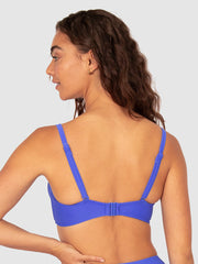 Baku Rococco D/E Ladder Lace Wrap Bra in Electric, view 2, click to see full size