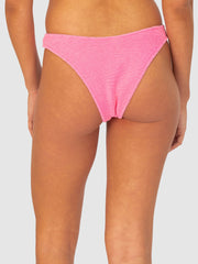 Baku Ibiza Cheeky High Cut Bottoms in Flamingo, view 2, click to see full size