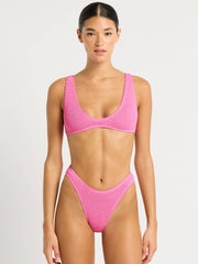 Christy Brief High Cut in Candy Pink Recycled, view 4, click to see full size