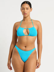 Bond-eye Andy Triangle Top in Cyan Recycled, view 3, click to see full size