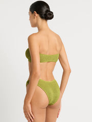 Bond-eye Shimmer Blake Bandeau in Herbal Shimmer, view 2, click to see full size