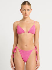 Bond-eye Luana Triangle in Wildberry Lurex, view 3, click to see full size