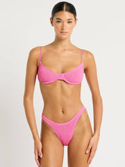 Bond-eye Gracie Balconette in Candy Pink Recycled, view 4, click to see full size