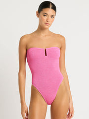 Bond-eye Blake One Piece in Candy Pink Recycled, view 1, click to see full size