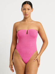 Bond-eye Blake One Piece in Wildberry Lurex, view 1, click to see full size