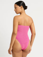 Bond-eye Blake One Piece in Wildberry Lurex, view 2, click to see full size