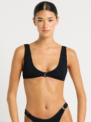 Bond-eye Ring Scout Crop Top in Black Tiger, view 1, click to see full size