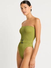 Bond-eye Belt Fane One Piece in Herbal Shimmer, view 3, click to see full size