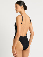 Bond-eye Ring Elena One Piece in Black Tiger, view 2, click to see full size