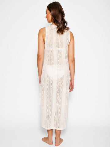 Koy Resort Amalfi Crochet Dress In Sand