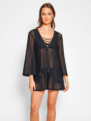 Koy Resort Almalfi Tunic In Black, view 1, click to see full size