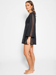 Koy Resort Almalfi Tunic In Black, view 3, click to see full size