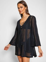 Koy Resort Almalfi Tunic In Black, view 4, click to see full size