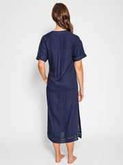 Koy Resort Capri Travel Dress In Navy, view 2, click to see full size