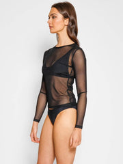 Koy Resort Escape Savannah Top In Black, view 3, click to see full size