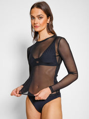 Koy Resort Escape Savannah Top In Black, view 4, click to see full size