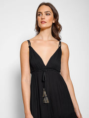 Koy Resort Miami Midi Dress In Black, view 4, click to see full size