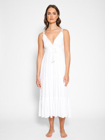 Koy Resort Miami Midi Dress in White