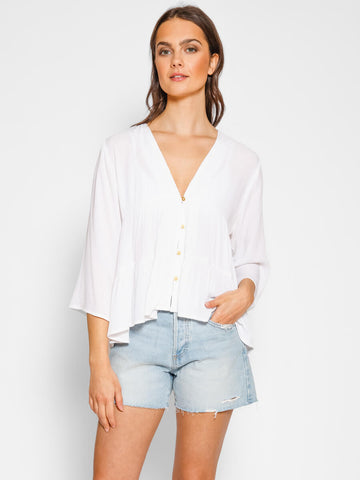 Koy Resort Miami Tiered Shirt in White