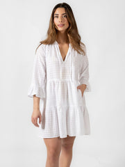 Koy Resort Riviera Boho Dress in White, view 1, click to see full size