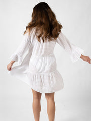 Koy Resort Riviera Boho Dress in White, view 2, click to see full size