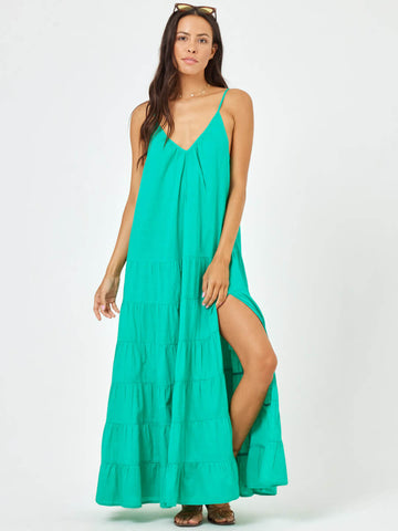 L*Space Goldie Coverup Dress In Jade