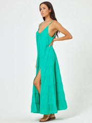 L*Space Goldie Coverup Dress In Jade, view 3, click to see full size